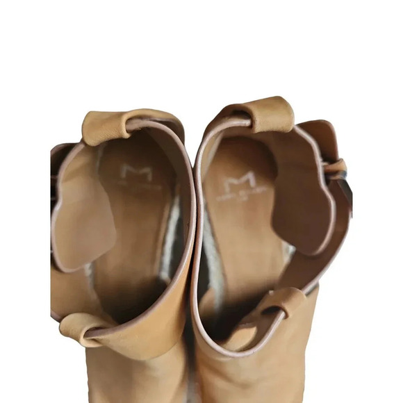 Marc Fisher Annie Perforated Espadrille Platform Wedge Sandals Brown Tan Size 8M - Picture 8 of 9